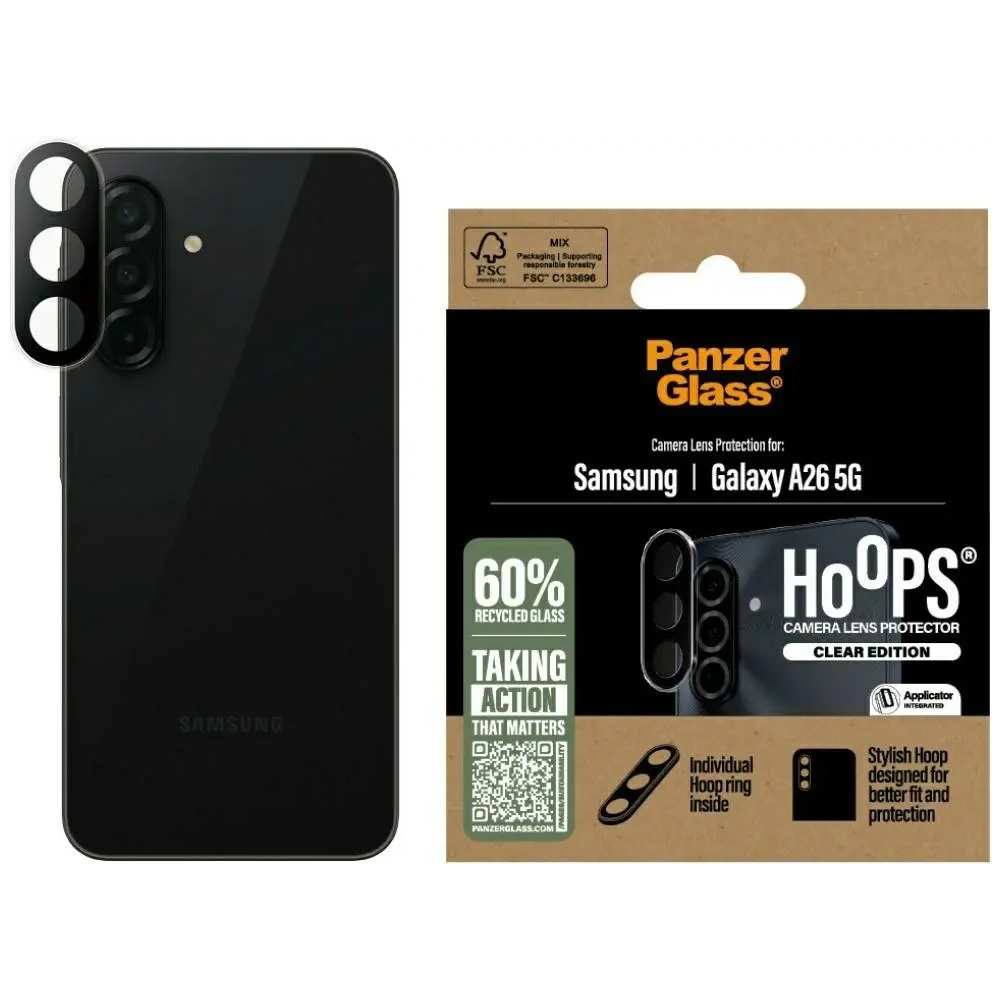 Szkło hartowane na obiektyw PanzerGlass Hoops Lens Protector do Samsung Galaxy A26 5G przezroczysty