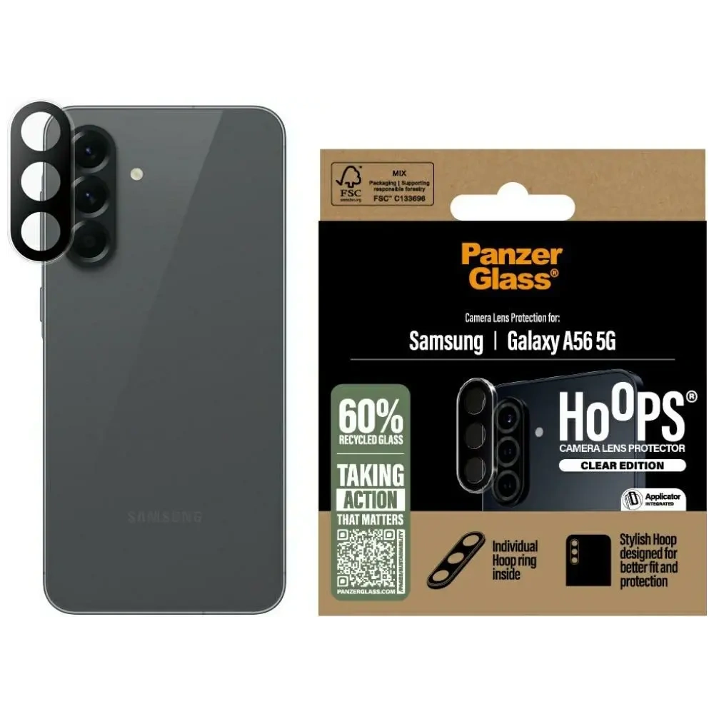 Szkło hartowane na obiektyw PanzerGlass Hoops Lens Protector do Samsung Galaxy A56 5G przezroczysty