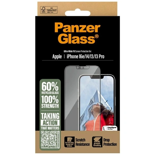 Kup Szkło hartowane PanzerGlass Ultra-Wide Fit do Apple iPhone 16e / 14 / 13 / 13 Pro - PZG880 - {ean13} - Sklep Home Screen