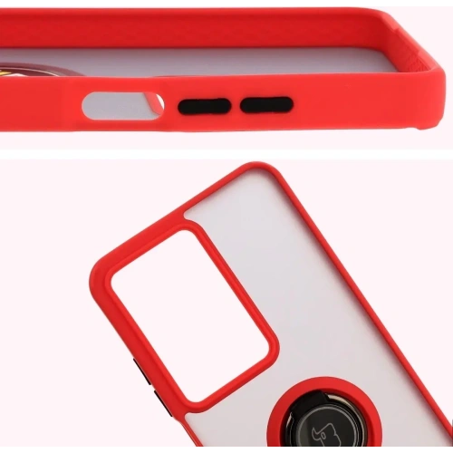 Buy Bizon Case Hybrid Ring Realme C75 4G / 14x 5G smoky with a red frame - BIZ9081 - {ean13} - Home Screen Store Europe