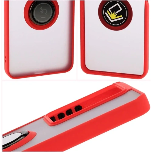 Buy Bizon Case Hybrid Ring Realme C75 4G / 14x 5G smoky with a red frame - BIZ9081 - {ean13} - Home Screen Store Europe