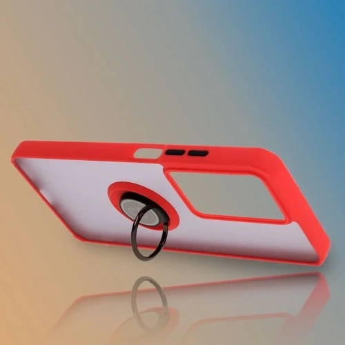 Buy Bizon Case Hybrid Ring Realme C75 4G / 14x 5G smoky with a red frame - BIZ9081 - {ean13} - Home Screen Store Europe