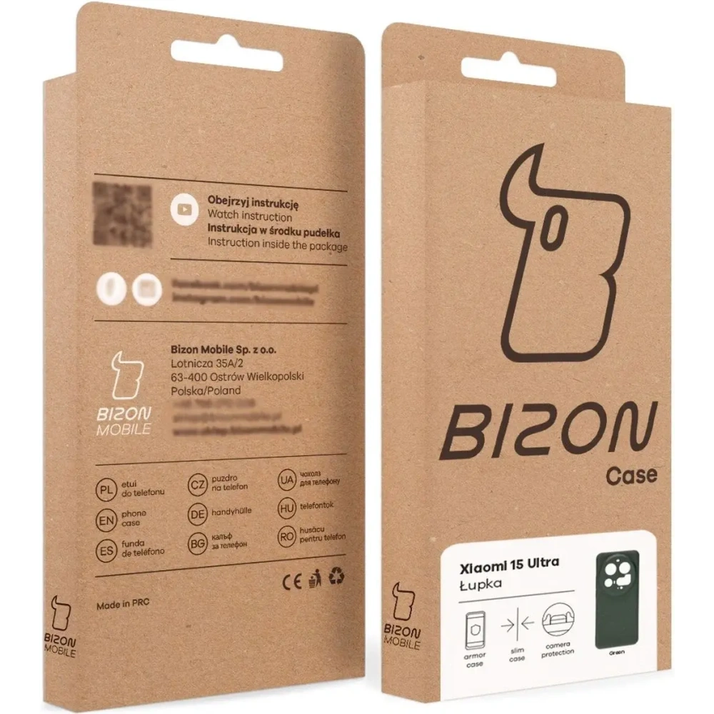 Etui Bizon Case Łupka do Xiaomi 15 Ultra zielone