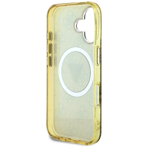 Kup Etui Guess IML Metal Glitter 4G Circle Triangle MagSafe do Apple iPhone 16 brązowy - GUE4564 - {ean13} - Sklep Home Screen