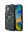 Guess IML Fém Csillám 4G Kör Háromszög MagSafe Apple iPhone 16 fekete