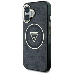 Kup Guess IML Fém Csillám 4G Kör Háromszög MagSafe Apple iPhone 16 fekete - GUE4565 - {ean13} - Sklep Home Screen