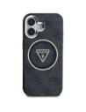 Kup Etui Guess IML Metal Glitter 4G Circle Triangle MagSafe do Apple iPhone 16 czarny - GUE4565 - {ean13} - Sklep Home Screen