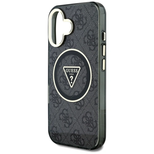 Kup Guess IML Fém Csillám 4G Kör Háromszög MagSafe Apple iPhone 16 fekete - GUE4565 - {ean13} - Sklep Home Screen