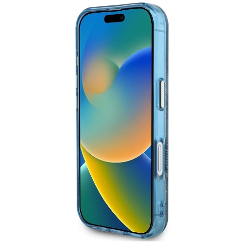Kup Guess IML Fém Csillám 4G Kör Háromszög MagSafe Apple iPhone 16 kék - GUE4566 - {ean13} - Sklep Home Screen