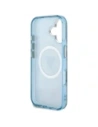 Kup Etui Guess IML Metal Glitter 4G Circle Triangle MagSafe do Apple iPhone 16 niebieski - GUE4566 - {ean13} - Sklep Home Screen
