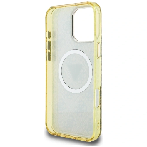 Buy Guess IML Metal Glitter 4G Circle Triangle MagSafe Apple iPhone 16 Pro brown - GUE4567 - {ean13} - Home Screen Store Europe