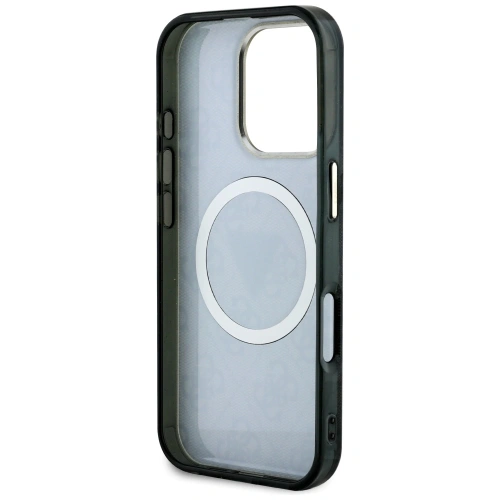 Kup Guess IML Fém Csillám 4G Kör Háromszög MagSafe Apple iPhone 16 Pro fekete - GUE4568 - {ean13} - Sklep Home Screen