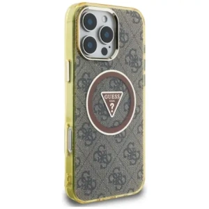 Kup Guess IML Metall Glitzer 4G Kreis Dreieck MagSafe Apple iPhone 16 Pro Max braun - GUE4569 - {ean13} - Sklep Home Screen