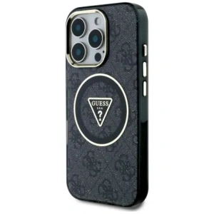 Kup Guess IML Metall Glitzer 4G Kreis Dreieck MagSafe Apple iPhone 16 Pro Max schwarz - GUE4570 - {ean13} - Sklep Home Screen