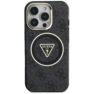 Kup Guess IML Metall Glitzer 4G Kreis Dreieck MagSafe Apple iPhone 16 Pro Max schwarz - GUE4570 - {ean13} - Sklep Home Screen