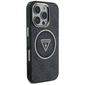 Kup Guess IML Metall Glitzer 4G Kreis Dreieck MagSafe Apple iPhone 16 Pro Max schwarz - GUE4570 - {ean13} - Sklep Home Screen