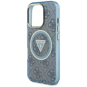 Kup Guess IML Metall Glitzer 4G Kreis Dreieck MagSafe Apple iPhone 16 Pro Max blau - GUE4571 - {ean13} - Sklep Home Screen