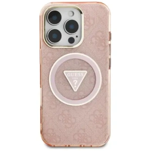 Kup Guess IML Metal Glitter 4G Kreis Dreieck MagSafe Apple iPhone 16 Pro Max rosa - GUE4572 - {ean13} - Sklep Home Screen