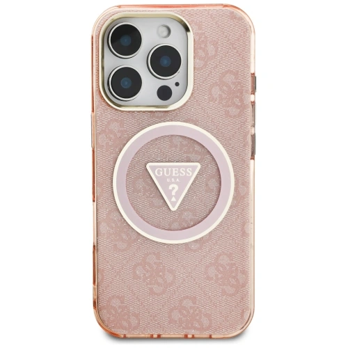 Kup Guess IML Fém Csillám 4G Kör Háromszög MagSafe Apple iPhone 16 Pro Max rózsaszín - GUE4572 - {ean13} - Sklep Home Screen