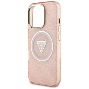 Kup Guess IML Metal Glitter 4G Kreis Dreieck MagSafe Apple iPhone 16 Pro Max rosa - GUE4572 - {ean13} - Sklep Home Screen
