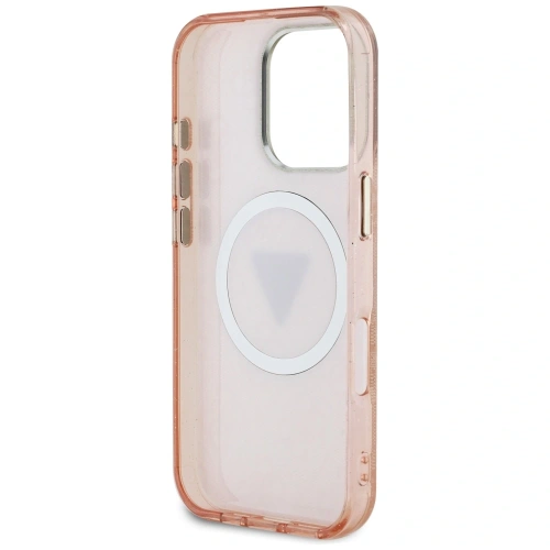 Kup Etui Guess IML Metal Glitter 4G Circle Triangle MagSafe do Apple iPhone 16 Pro Max różowy - GUE4572 - {ean13} - Sklep Home Screen