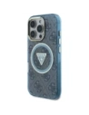 Buy Guess IML Metal Glitter 4G Circle Triangle MagSafe Apple iPhone 16 Pro blue - GUE4573 - {ean13} - Home Screen Store Europe