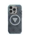 Buy Guess IML Metal Glitter 4G Circle Triangle MagSafe Apple iPhone 16 Pro blue - GUE4573 - {ean13} - Home Screen Store Europe
