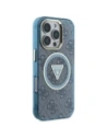 Kup Etui Guess IML Metal Glitter 4G Circle Triangle MagSafe do Apple iPhone 16 Pro niebieski - GUE4573 - {ean13} - Sklep Home Screen