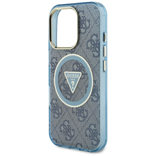 Buy Guess IML Metal Glitter 4G Circle Triangle MagSafe Apple iPhone 16 Pro blue - GUE4573 - {ean13} - Home Screen Store Europe