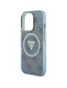 Kup Etui Guess IML Metal Glitter 4G Circle Triangle MagSafe do Apple iPhone 16 Pro niebieski - GUE4573 - {ean13} - Sklep Home Screen