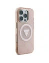 Buy Guess IML Metal Glitter 4G Circle Triangle MagSafe Apple iPhone 16 Pro pink - GUE4574 - {ean13} - Home Screen Store Europe