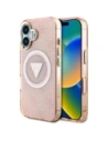 Kup Guess IML Fém Csillám 4G Kör Háromszög MagSafe Apple iPhone 16 rózsaszín - GUE4575 - {ean13} - Sklep Home Screen