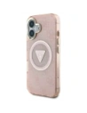 Kup Guess IML Fém Csillám 4G Kör Háromszög MagSafe Apple iPhone 16 rózsaszín - GUE4575 - {ean13} - Sklep Home Screen