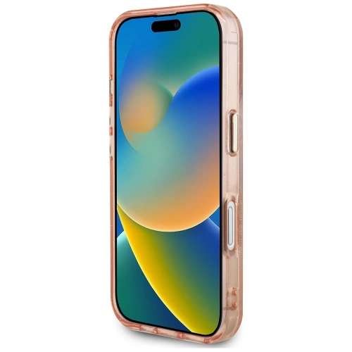 Kup Guess IML Fém Csillám 4G Kör Háromszög MagSafe Apple iPhone 16 rózsaszín - GUE4575 - {ean13} - Sklep Home Screen