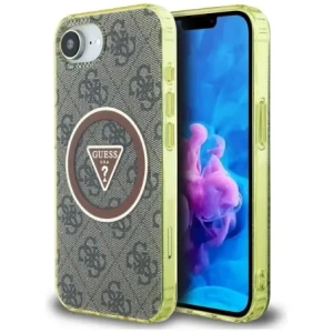 Buy Guess IML Metal Glitter 4G Circle Triangle MagSafe Apple iPhone 16e brown - GUE4576 - {ean13} - Home Screen Store Europe