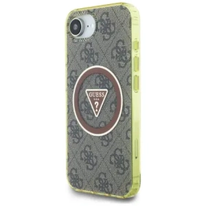 Kup Guess IML Metall Glitzer 4G Kreis Dreieck MagSafe Apple iPhone 16e braun - GUE4576 - {ean13} - Sklep Home Screen