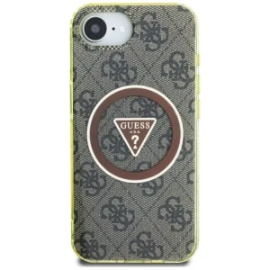 Kup Guess IML Metal Glitter 4G Cerc Triunghi MagSafe Apple iPhone 16e maro - GUE4576 - {ean13} - Sklep Home Screen
