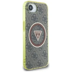 Kup Guess IML Metall Glitzer 4G Kreis Dreieck MagSafe Apple iPhone 16e braun - GUE4576 - {ean13} - Sklep Home Screen