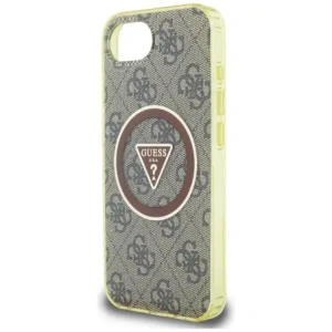 Kup Guess IML Metall Glitzer 4G Kreis Dreieck MagSafe Apple iPhone 16e braun - GUE4576 - {ean13} - Sklep Home Screen