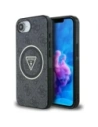 Guess IML Fém Csillogó 4G Kör Háromszög MagSafe Apple iPhone 16e fekete