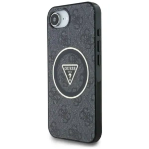 Kup Guess IML Metall Glitzer 4G Kreis Dreieck MagSafe Apple iPhone 16e schwarz - GUE4577 - {ean13} - Sklep Home Screen