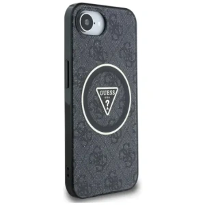 Kup Guess IML Metall Glitzer 4G Kreis Dreieck MagSafe Apple iPhone 16e schwarz - GUE4577 - {ean13} - Sklep Home Screen