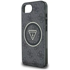 Kup Guess IML Metall Glitzer 4G Kreis Dreieck MagSafe Apple iPhone 16e schwarz - GUE4577 - {ean13} - Sklep Home Screen