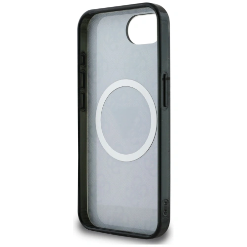 Buy Guess IML Metal Glitter 4G Circle Triangle MagSafe Apple iPhone 16e black - GUE4577 - {ean13} - Home Screen Store Europe