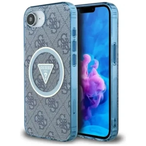 Buy Guess IML Metal Glitter 4G Circle Triangle MagSafe Apple iPhone 16e blue - GUE4578 - {ean13} - Home Screen Store Europe