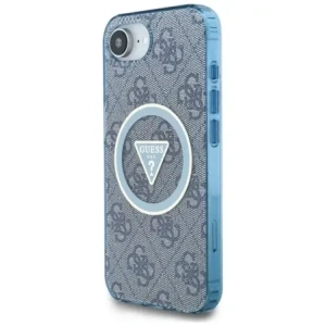 Kup Guess IML Metall Glitzer 4G Kreis Dreieck MagSafe Apple iPhone 16e blau - GUE4578 - {ean13} - Sklep Home Screen