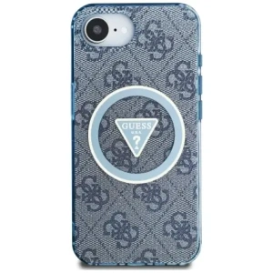 Kup Guess IML Metall Glitzer 4G Kreis Dreieck MagSafe Apple iPhone 16e blau - GUE4578 - {ean13} - Sklep Home Screen