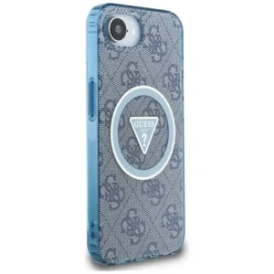 Kup Guess IML Metall Glitzer 4G Kreis Dreieck MagSafe Apple iPhone 16e blau - GUE4578 - {ean13} - Sklep Home Screen