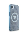 Kup Etui Guess IML Metal Glitter 4G Circle Triangle MagSafe do Apple iPhone 16e niebieski - GUE4578 - {ean13} - Sklep Home Screen
