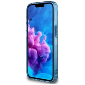 Kup Guess IML Metall Glitzer 4G Kreis Dreieck MagSafe Apple iPhone 16e blau - GUE4578 - {ean13} - Sklep Home Screen